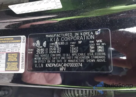 2022 Kia Sportage Lx z USA, uszkodzony, nr VIN KNDPM3AC4N7003074